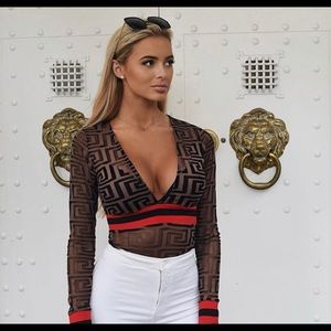 Fashion Nova- Tres Trendy bodysuit, size medium